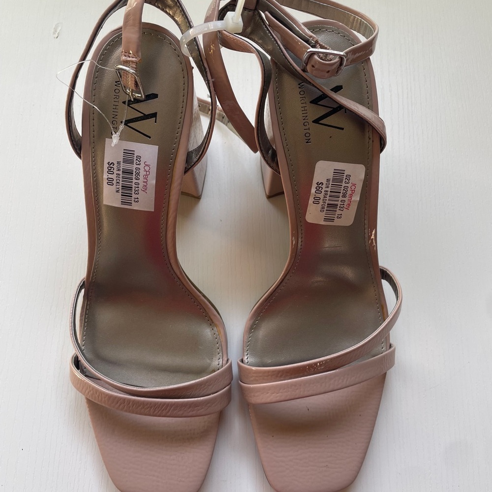 Worthington Mauve Strappy Heels